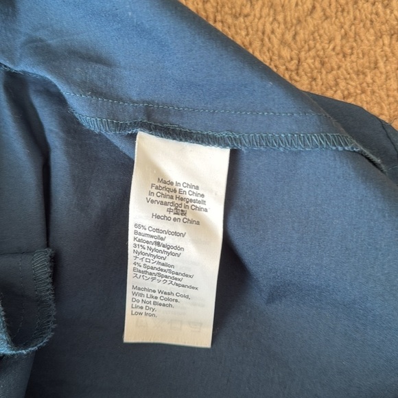 Universal Standard for J Crew Poplin Drop Waist Blue Dress Short Sleeve - Picture 11 of 12